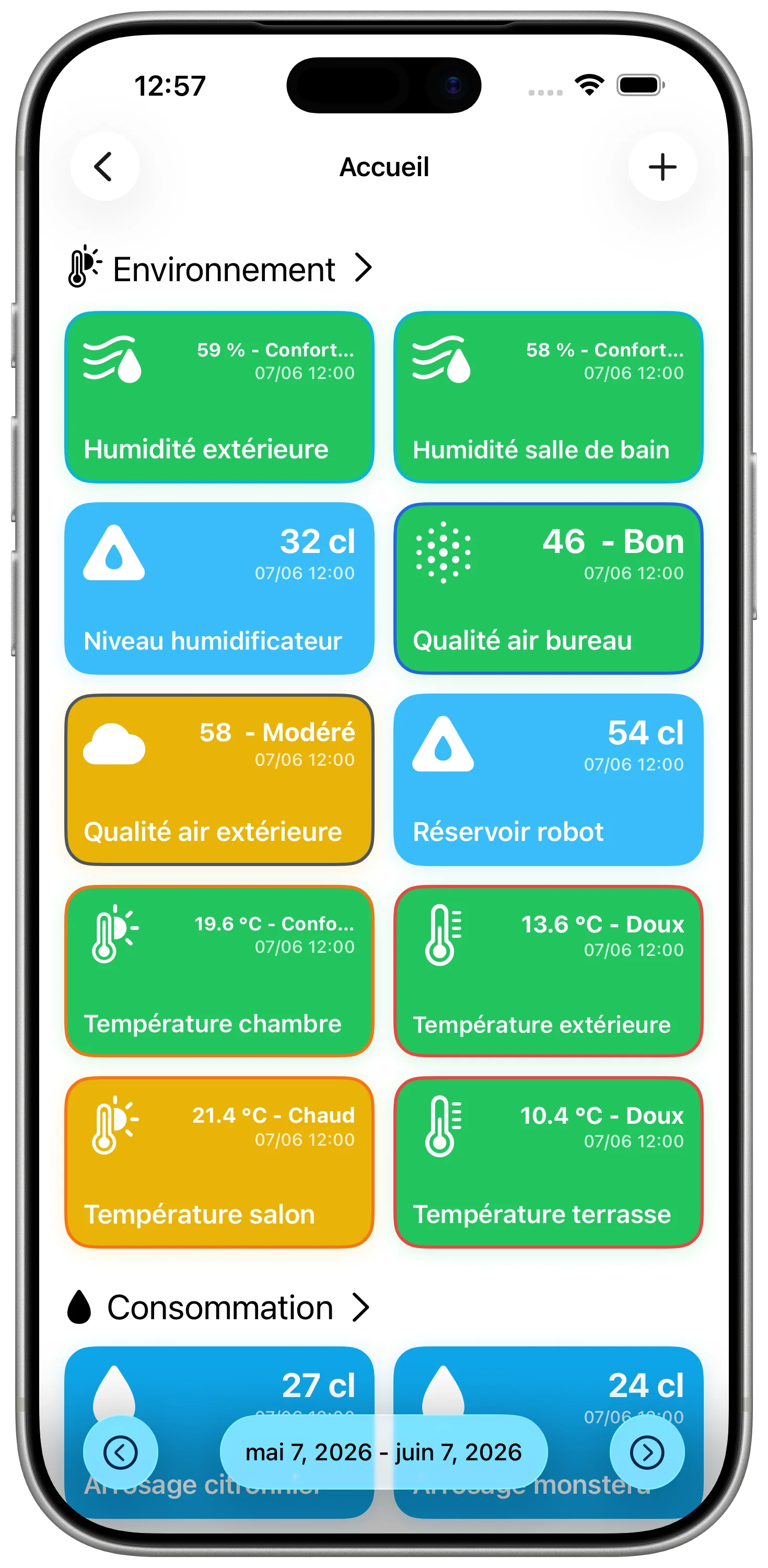 Suivre l'humidité et la qualité de l'air avec HomeKit